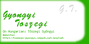 gyongyi toszegi business card