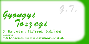 gyongyi toszegi business card